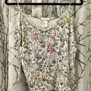 Floral multi colored tank top